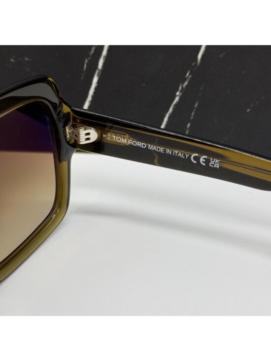NEW TOM FORD KAYA TF1082 51F OLIVE WOMEN SQUARE SUNGLASSES TOM FORD FT1082/S 51F